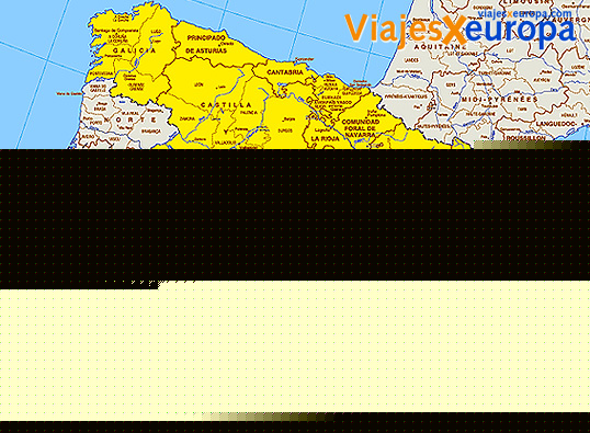 mapa europa fisico. Mapa politico peninsula
